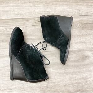 Etienne Aigner Camelot Zita Wedge Ankle Bootie 8 Black